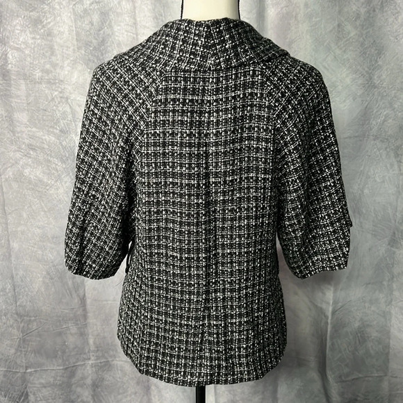 Apt. 9 Cropped Tweed Blazer Black, Grey and White - size Medium - Picture 5 of 14